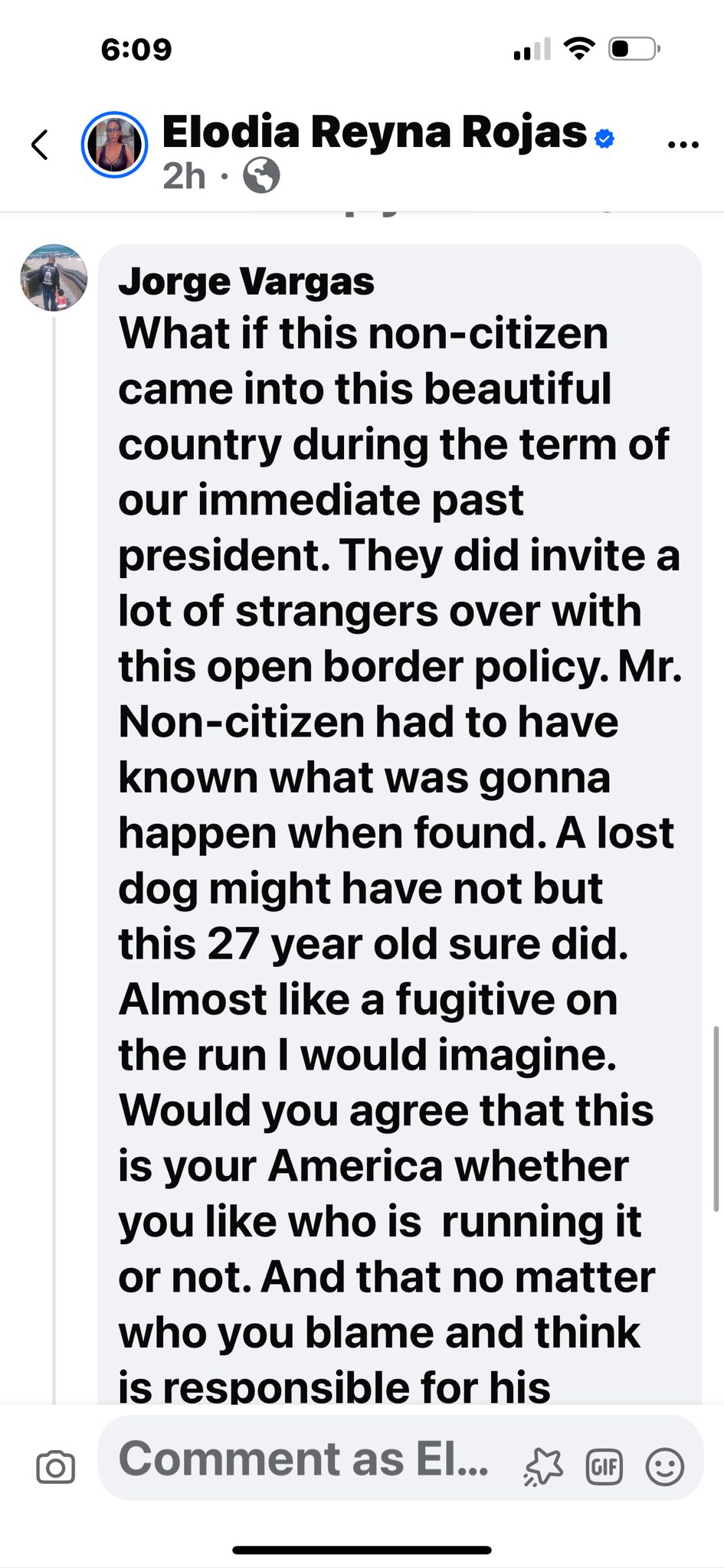 My response to a heartless comment... - Elodia Reyna Rojas | Facebook