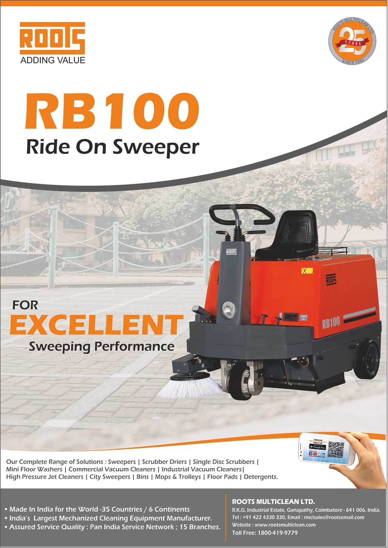 Roots Sweep RB100 is a medium-sized... - Roots Multiclean Ltd | Facebook