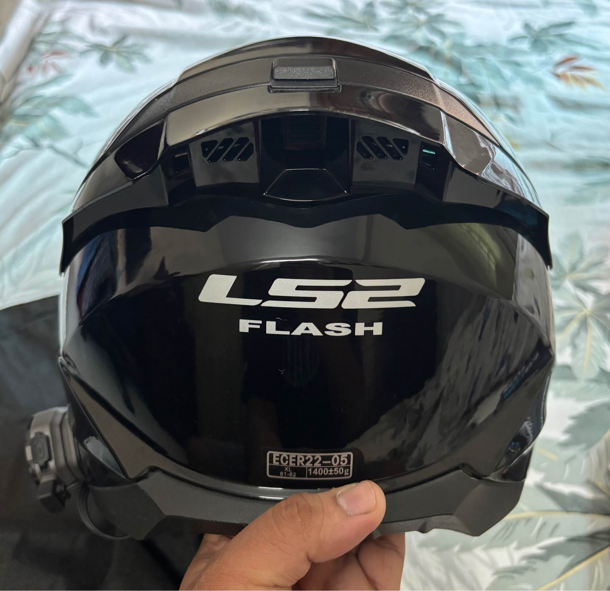LS2 Flash XL Padding with motowolf BH1 Bluetooth Headset . Rarely used ...