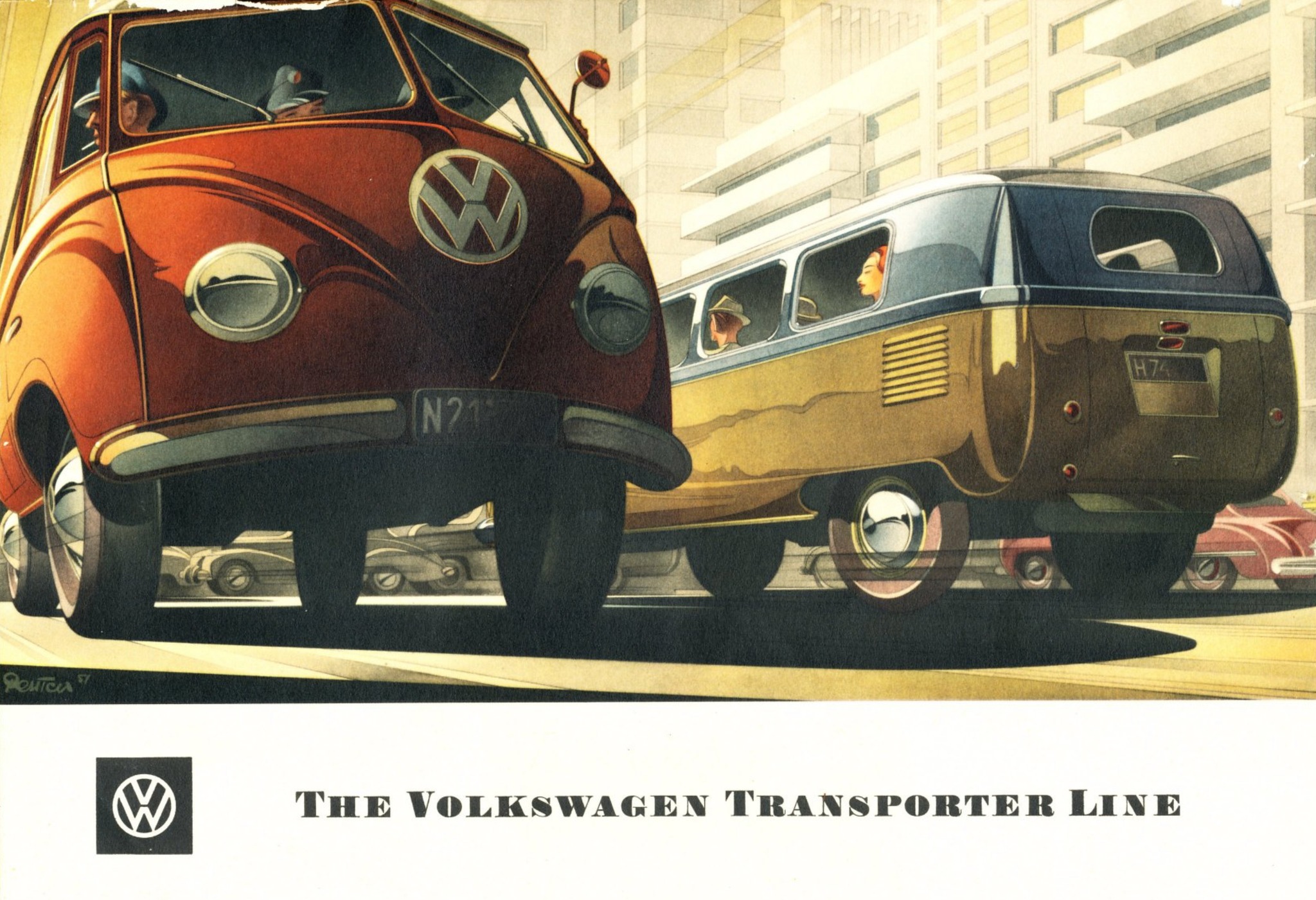 The 1953-1954 VW Type2 Transporter sales Brochure in English text