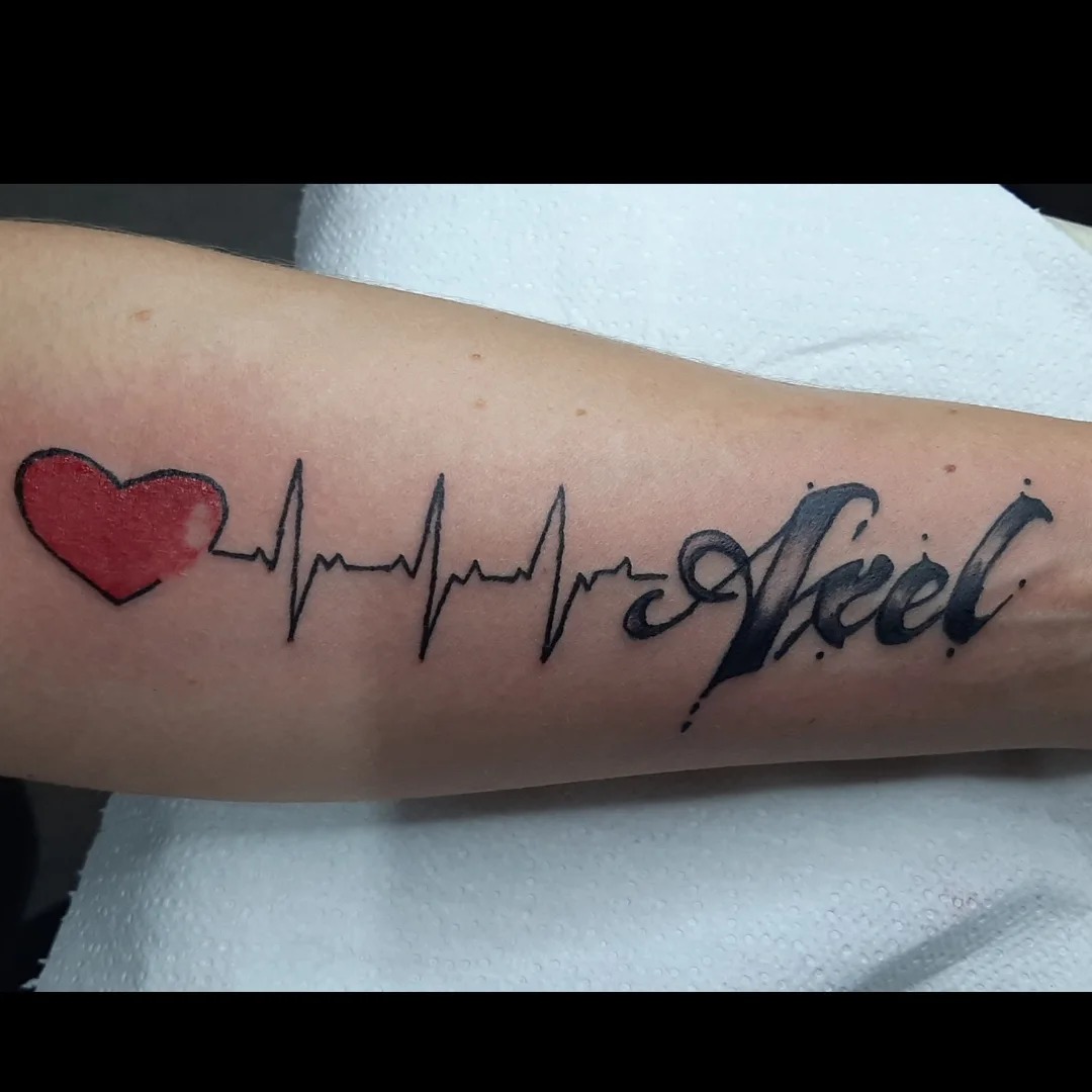 Ecg Font Tattoos 1297x968