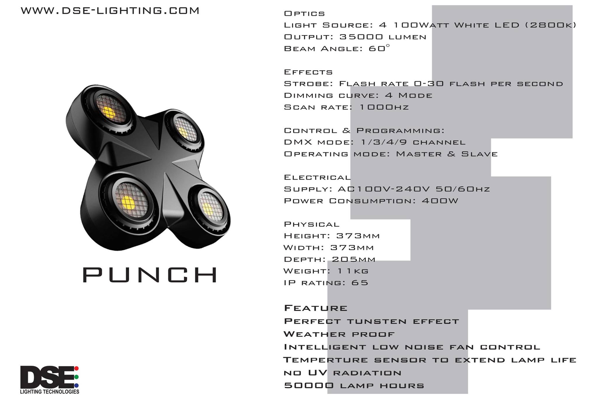 DSE Lighting Technologies - 440 watt LED IP65 Blinder Find out more at ...