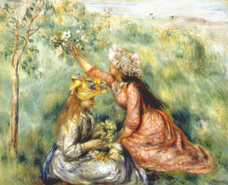 Pierre-Auguste Renoir 【野の花を持つ少女】 Pierre-Auguste Renoir