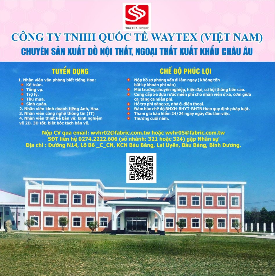 CÔNG TY TNHH QUỐC... - Công ty TNHH Quốc tế Waytex Việt Nam | Facebook