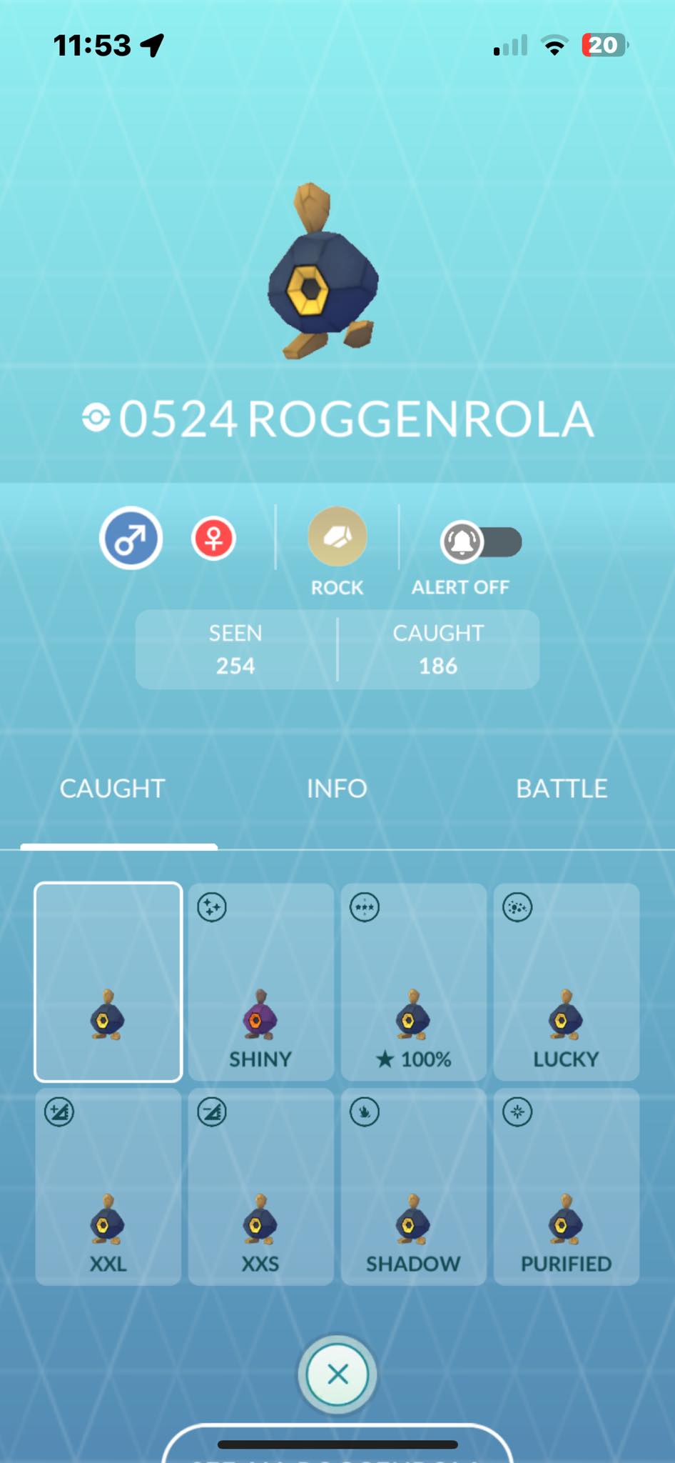My first complete Pokémon in the Pokédex!