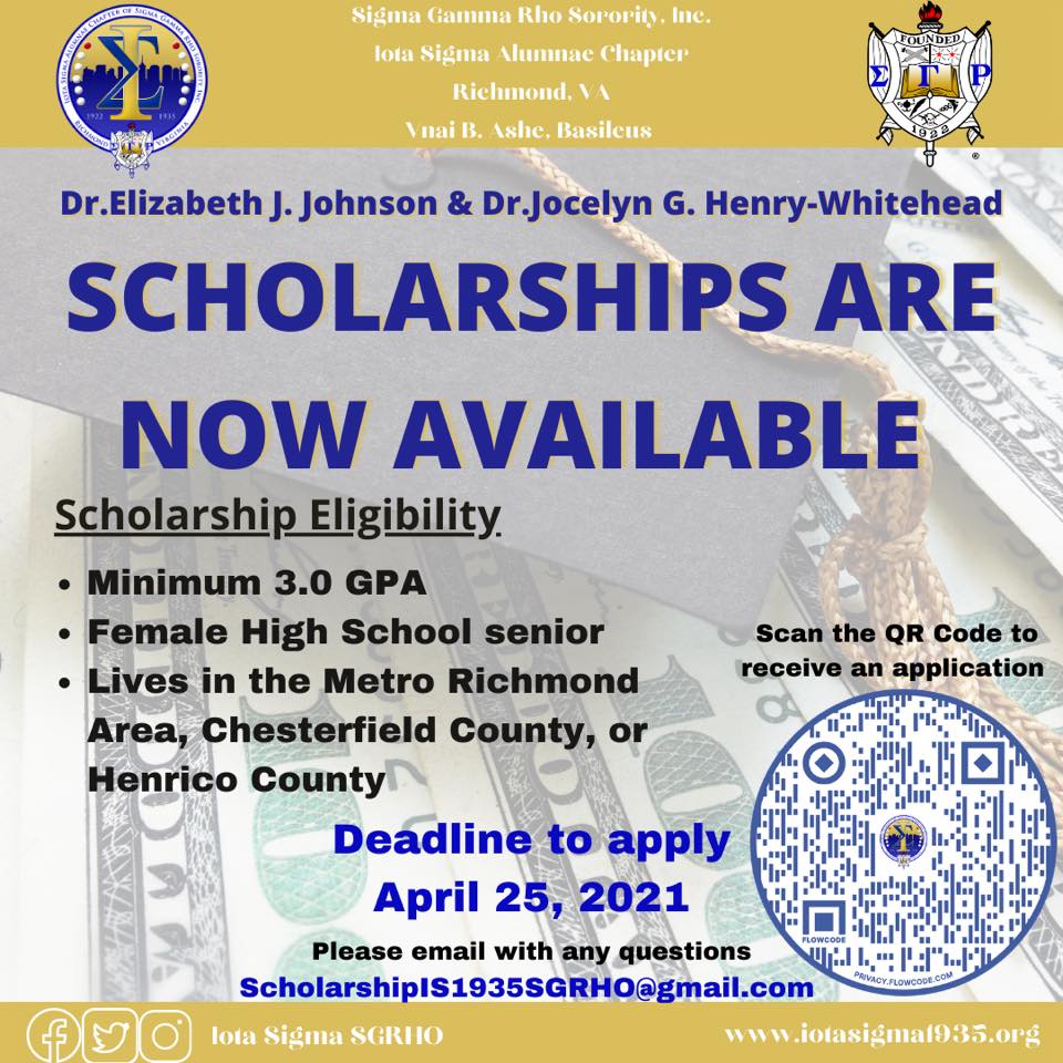 The Dr. Elizabeth J Johnson & Dr.Jocelyn G. Henry Scholarship awards are now open. Scan the QR ...