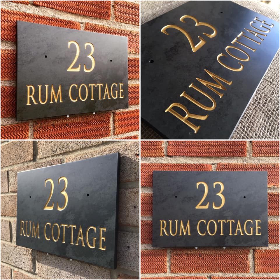 🦋 Another quality handmade... - Riven Stone and Slate Signs