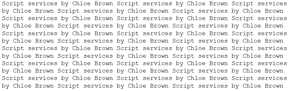 Chloe Brown Script Services