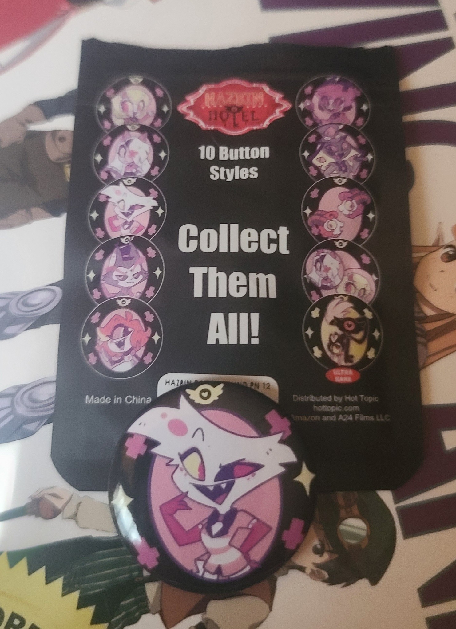 After battle keychain $10 plus shipping Buttons are $5 each plus 