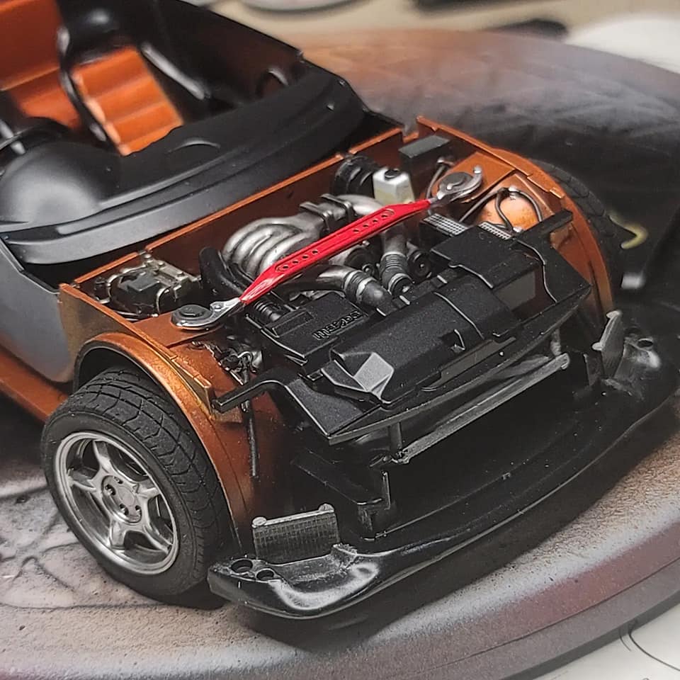 Onix models - The tamiya mazda rx7 build continues