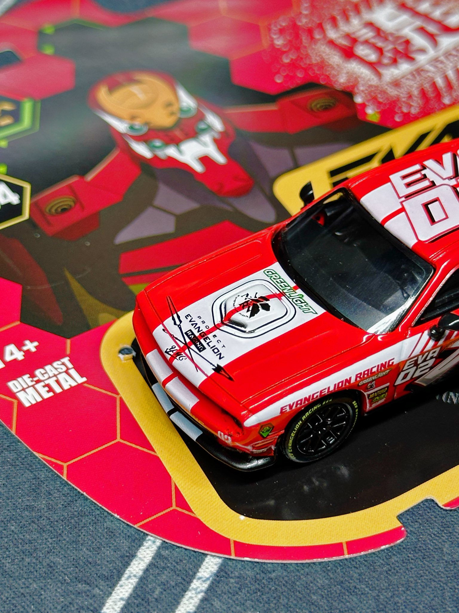 Red hot and ready to race 🔥 EVA-02 livery! When anime meets