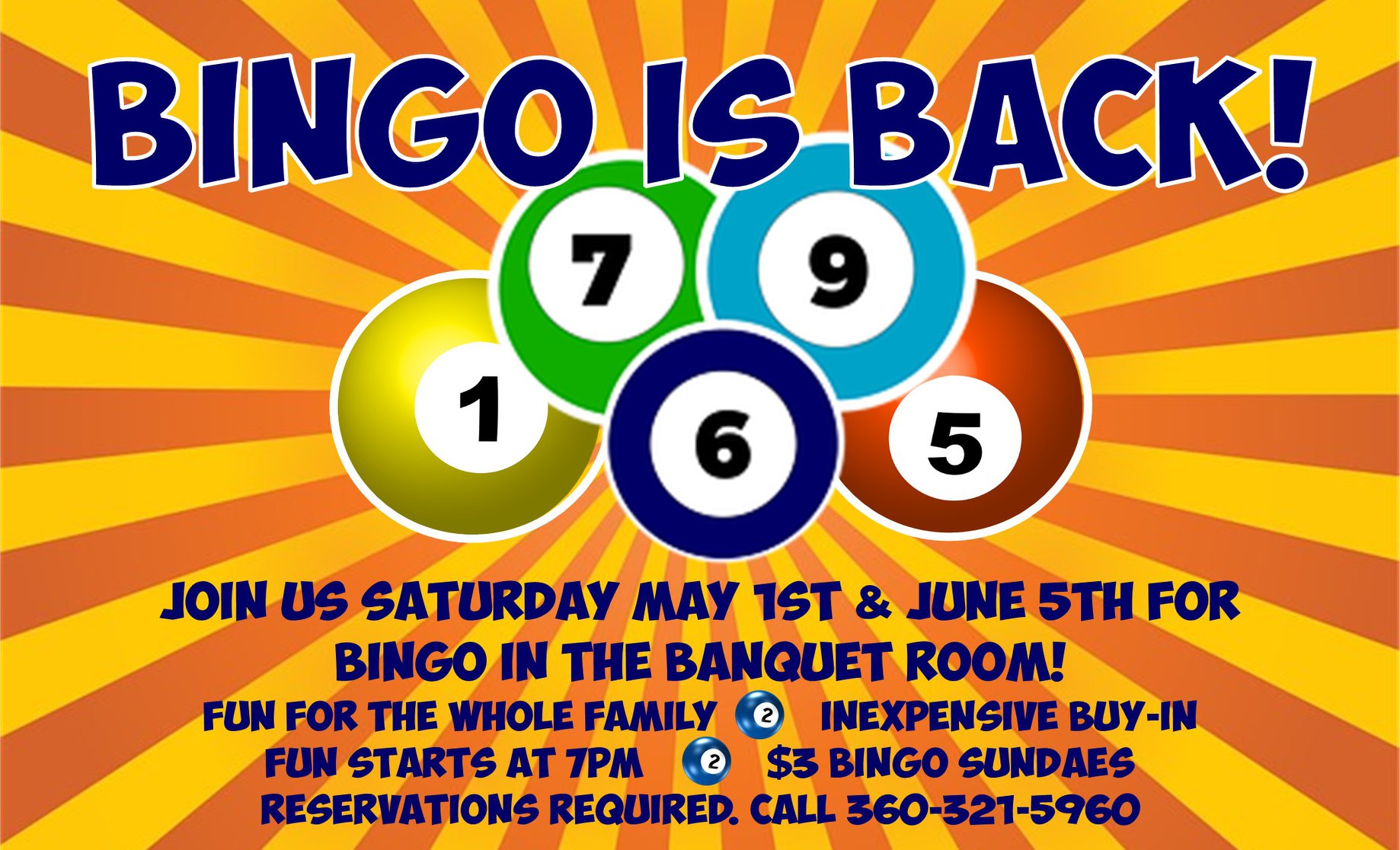 BINGO IS BACK AT THE... - Useless Bay Golf and Country Club | Facebook