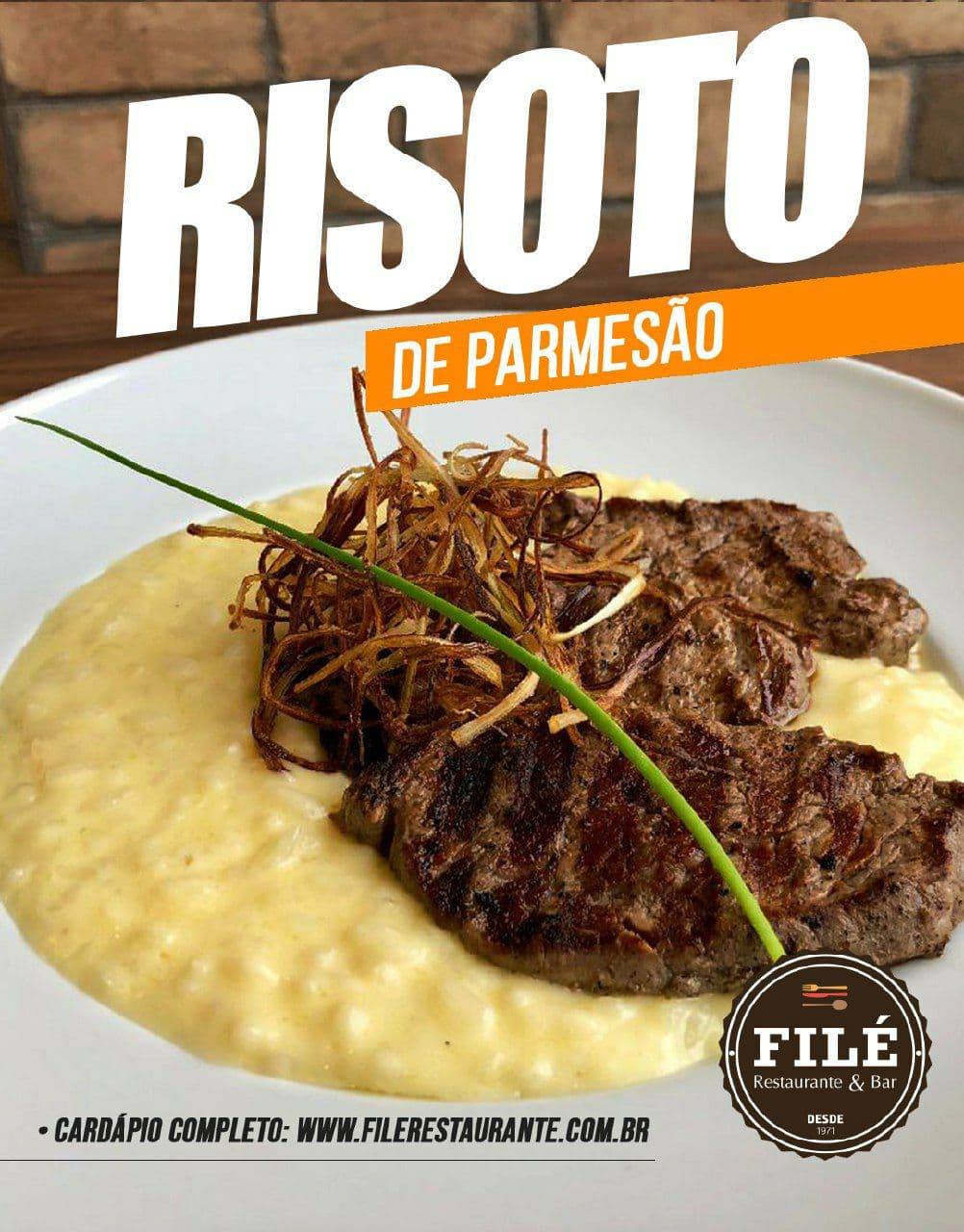 🥘 Risoto de Parmesão com... - FILÉ Restaurante & Bar