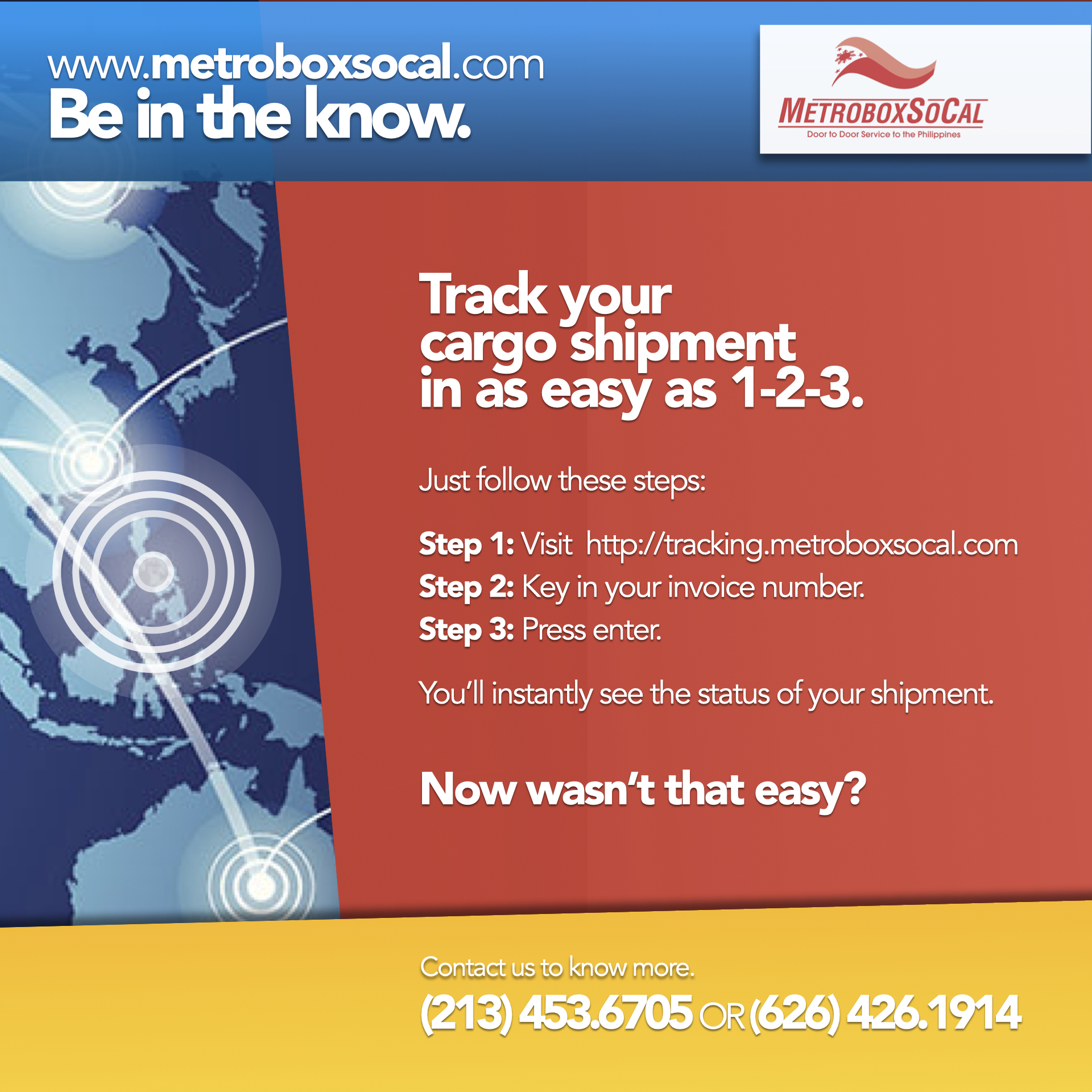 Metroboxsocal - Tracking your cargo shipment is as easy as...