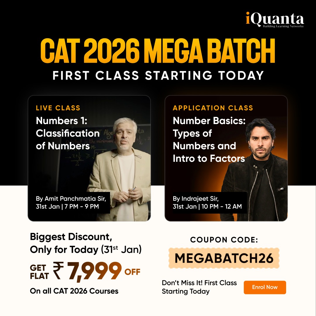 CAT Preparation - iQuanta | **CAT 2026 Mega Batch Starts Today ...