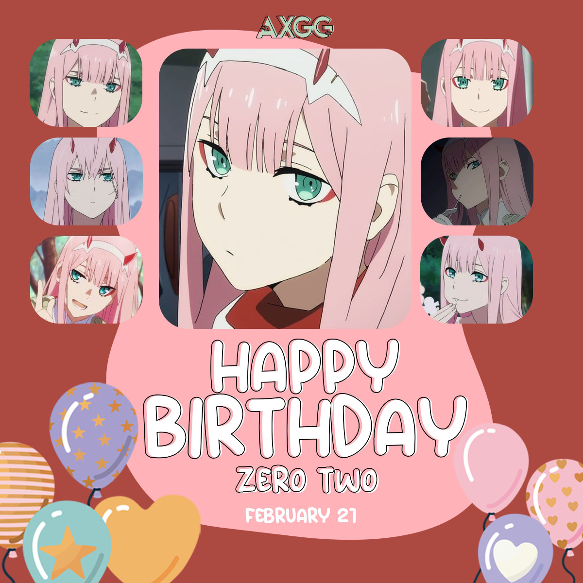 AXGG - 🎉 Happy birthday, Zero Two! The beautiful elite...