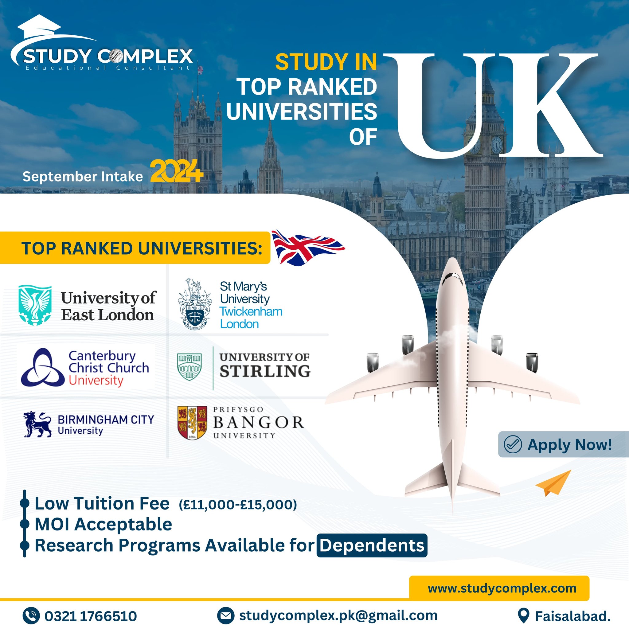 Study Complex - 📢 Without IELTS and PTE Study in UNITED...