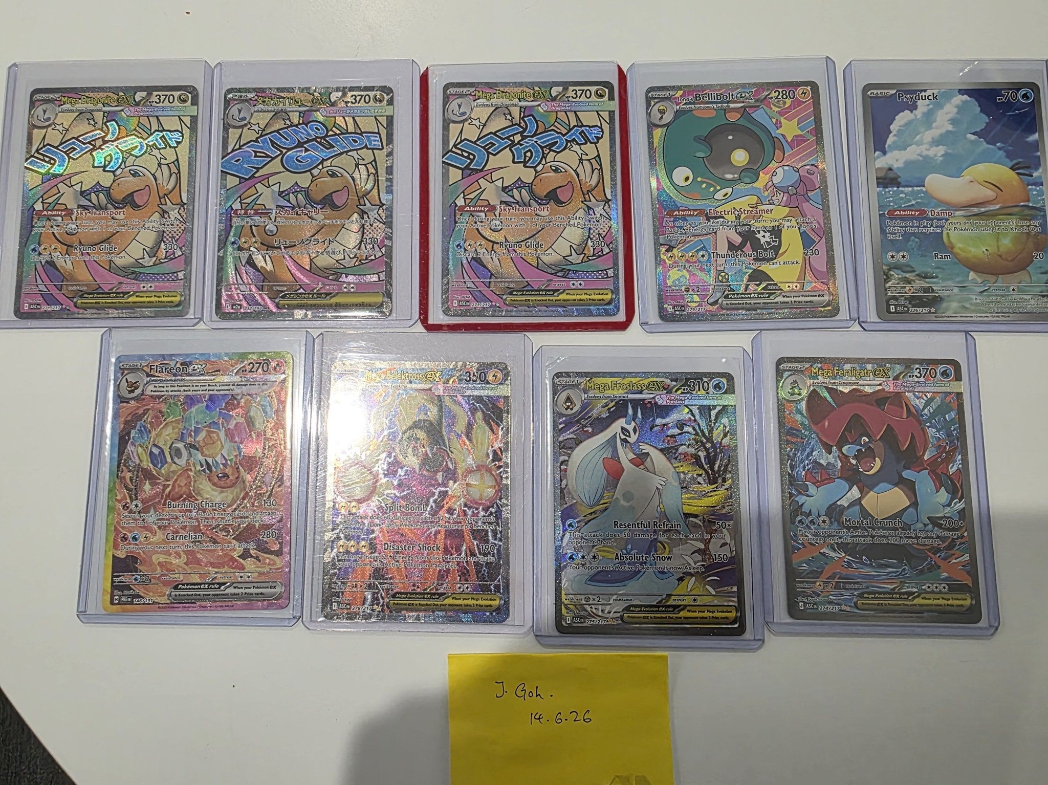 FS/ NFT Mega dragonite (english) x2 -85 each Mega dragonite (Jap 