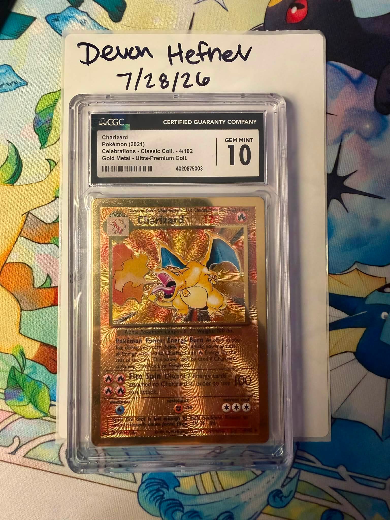 pokemon celebrations gold metal charizard card 4/102 ultra premium collection - Protected in magnetic acrylic case and featuring a striking image of the captivating character Opening a $750 Pokemon Celebrations