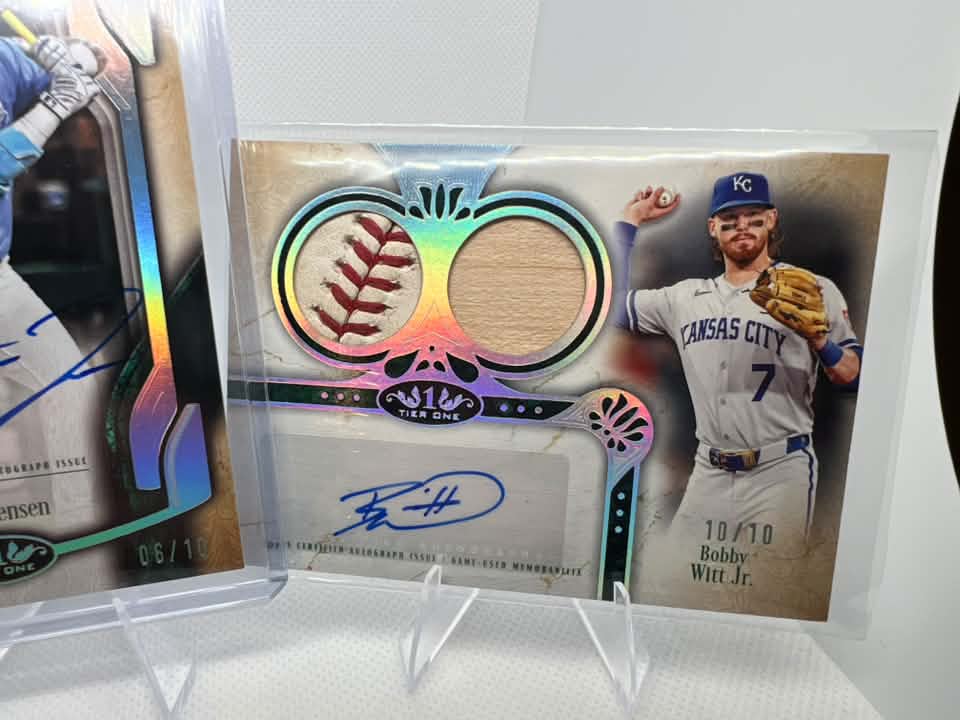 JUST PULLED: Bobby Witt Jr. auto with a FILTHY game-used jersey