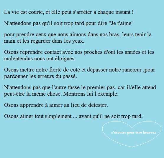 Profitez De Vos Proches Avant Qu Il Ne Omri T Es Ou Facebook