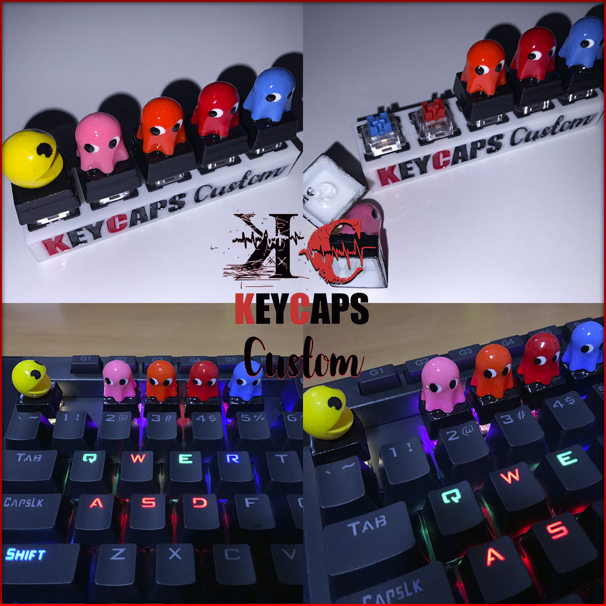 KC Custom - Set Keycaps Pac-Man Entrega inmediata