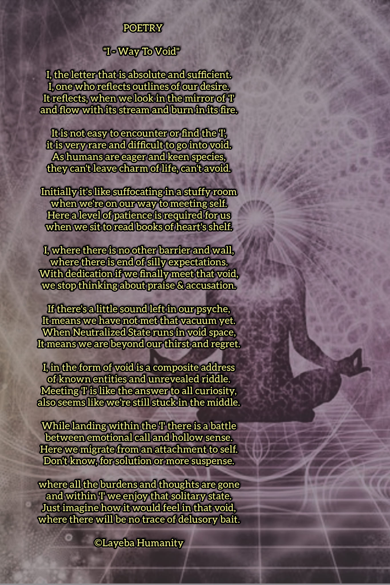 Spiritual poetry explores the void within