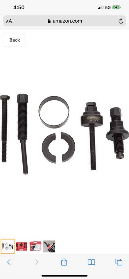 KUNTEC Power Steering Pump Pulley Puller Remover Install Tool Kit for GM& Ford 7