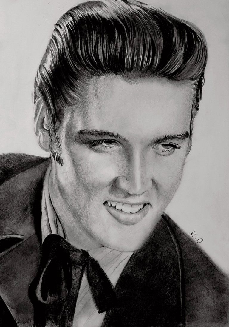 First time to ever draw Elvis Presley-