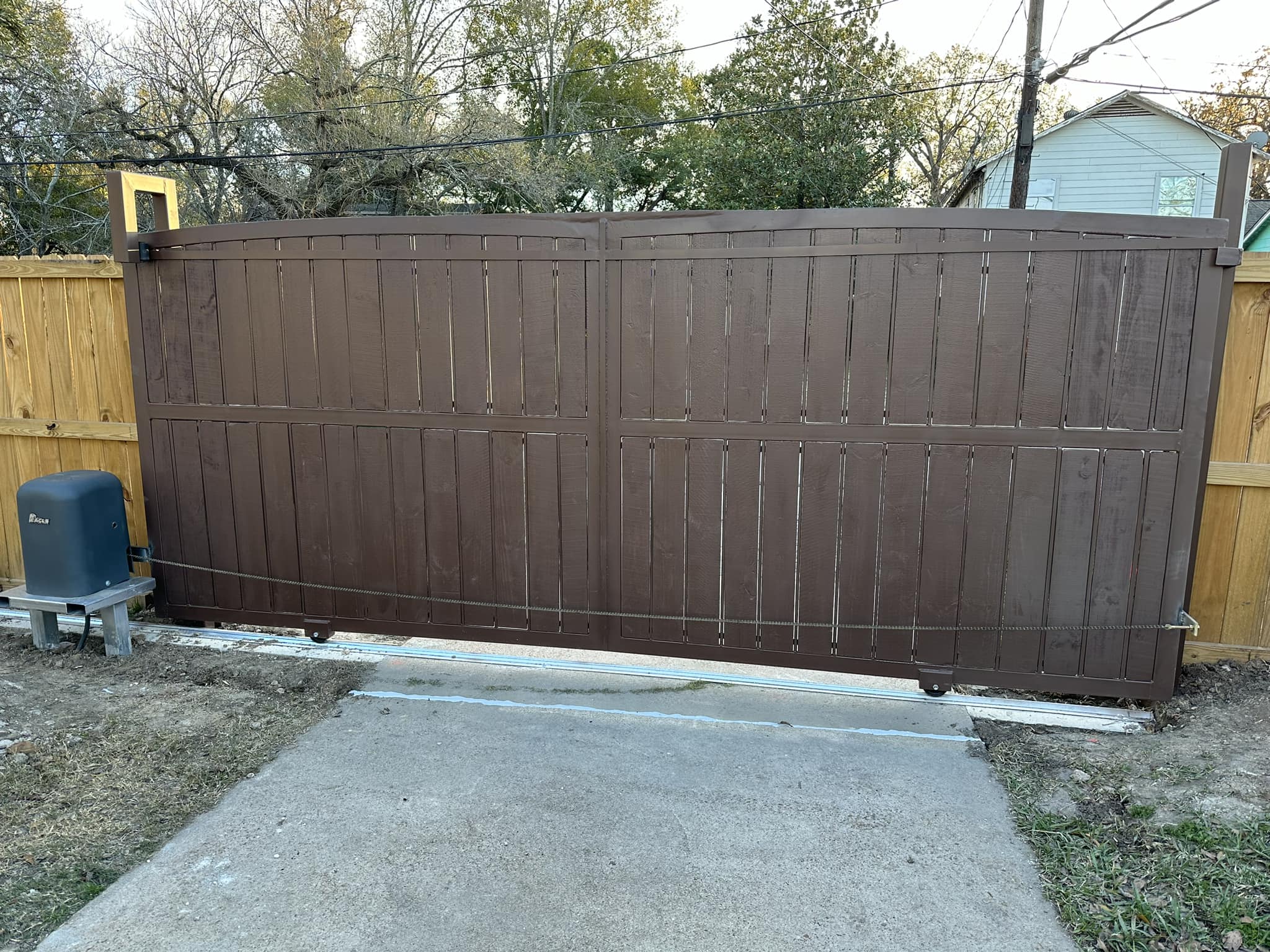 Guardian - Eagle slide gate operator installed with a brand new sliding ...