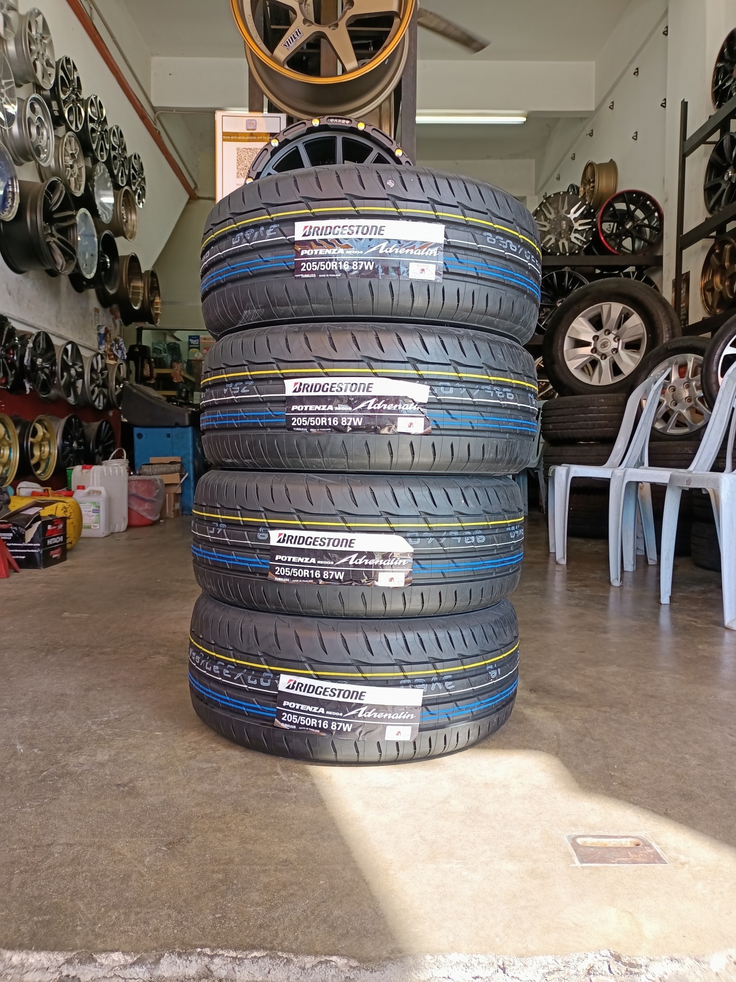 BRIDGESTONE POTENZA RE004 205/50R16 Tq member support 