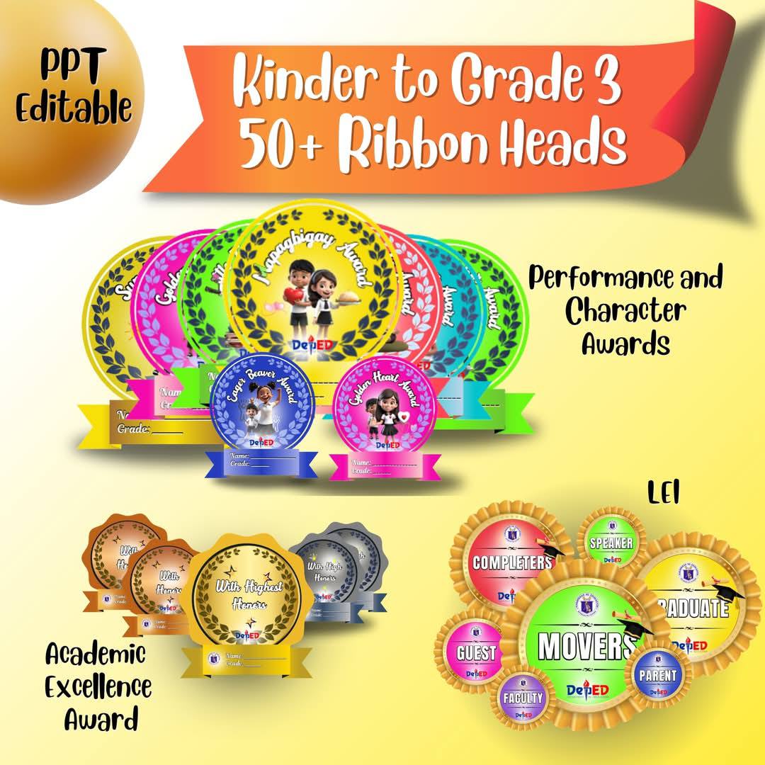 Grade 1 | 🎖️ Kinder to Grade 3 Ribbon Heads🎖️ | Facebook