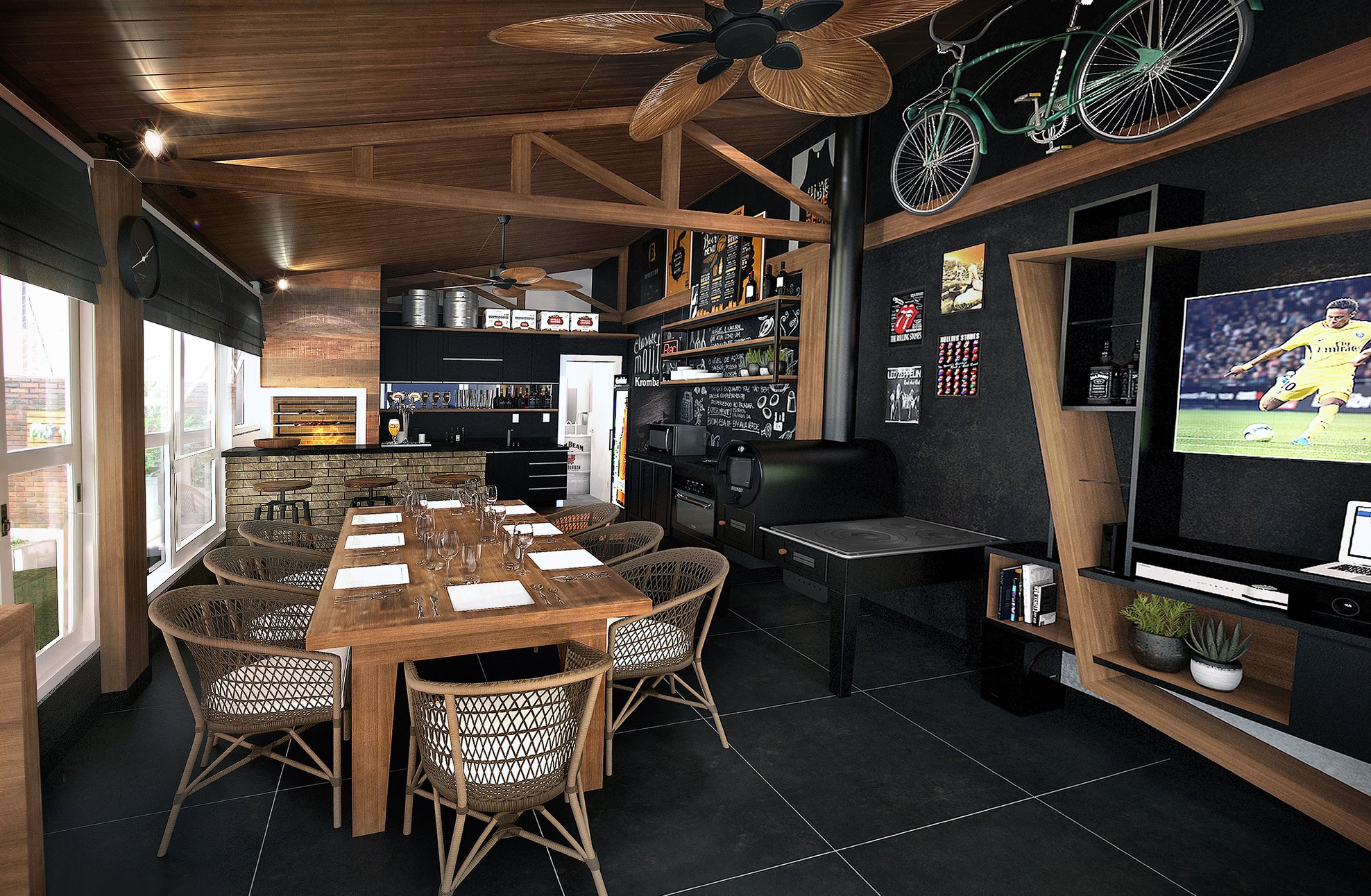 Redesign to BBQ room and change... - Diego Rigo Arquitetura