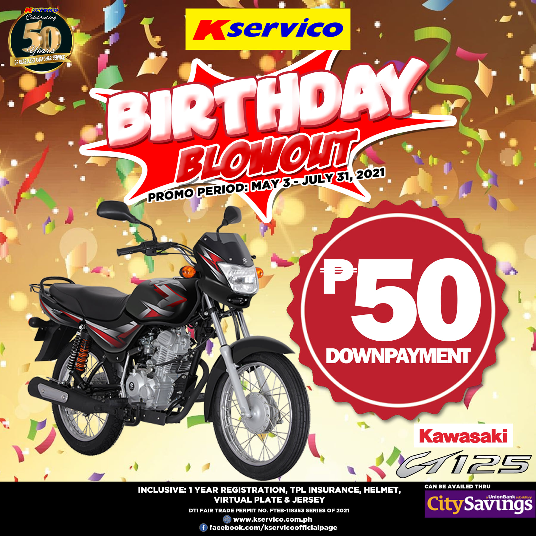 KAWASAKI CT 125 Birthday Promo! Get the powerful & packed