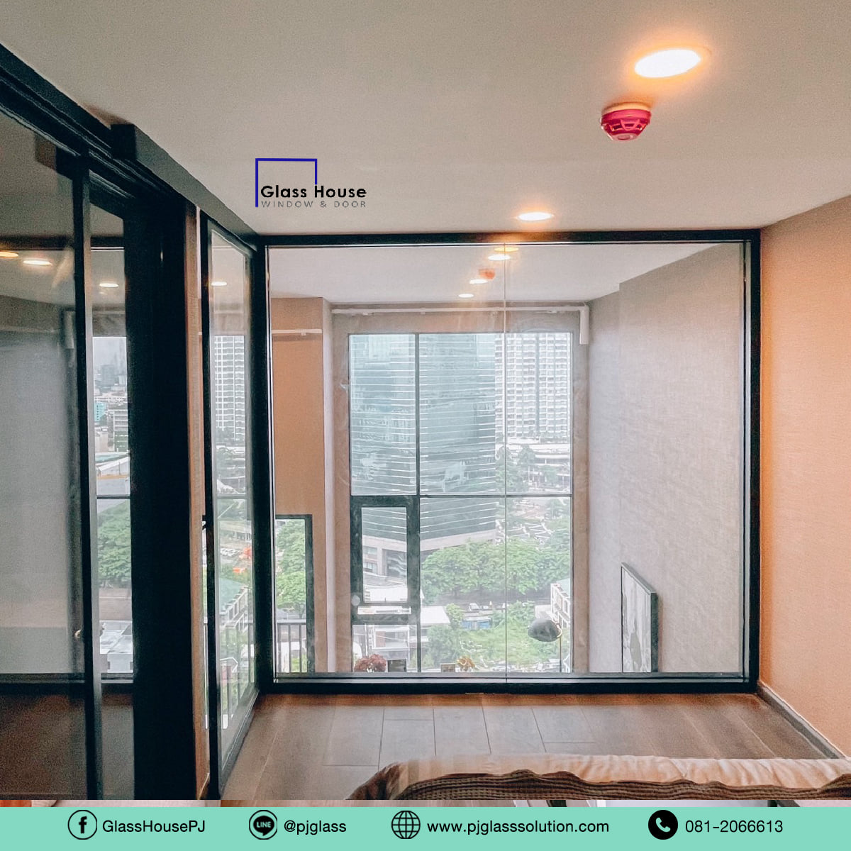 Glass House ติดตั้งกระจก ประตู หน้าต่าง ฉากกั้นห้องกระจก | Bangkok