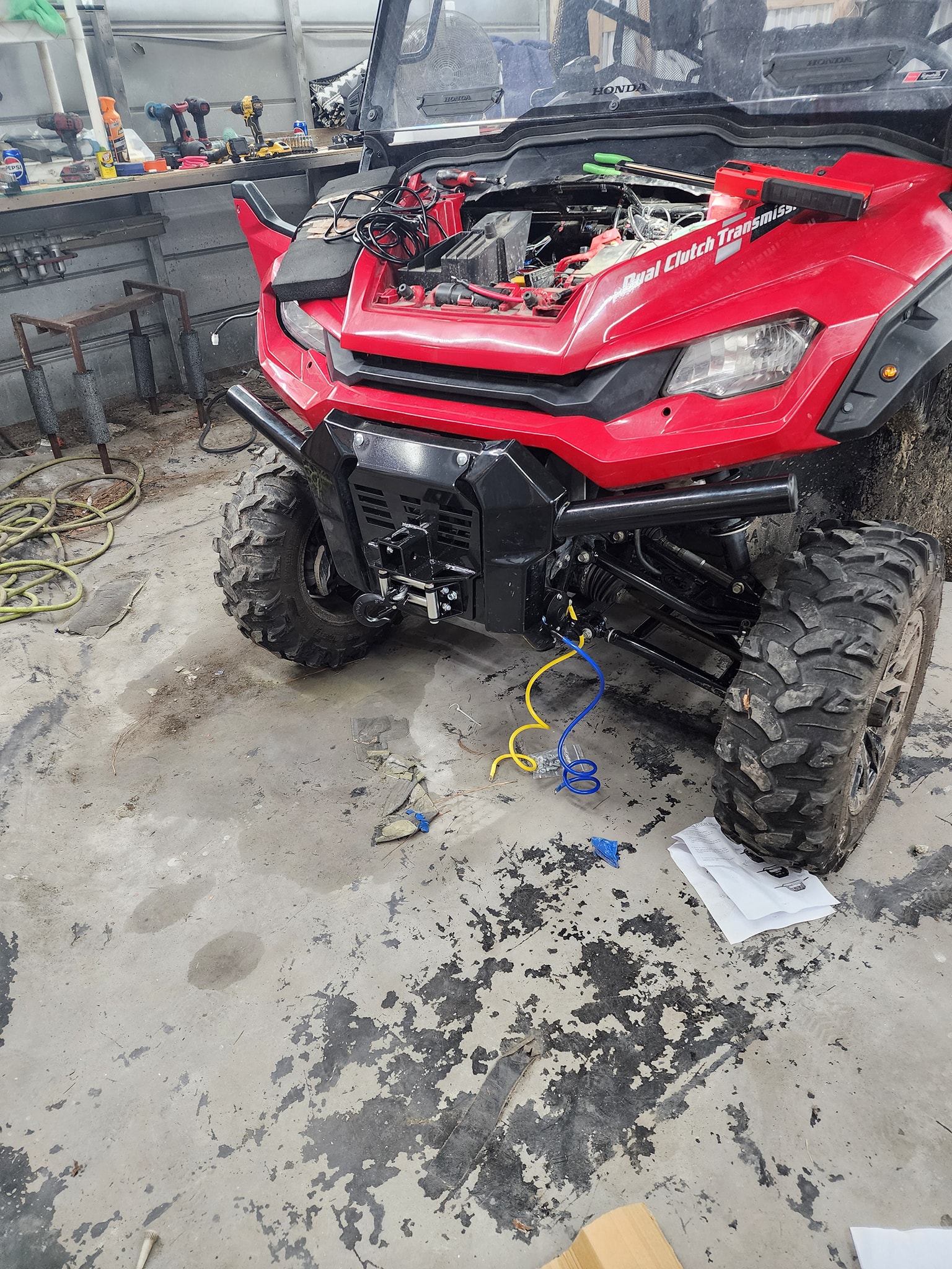 SuperATV High Clearance Rear A-Arms For Honda Pioneer 700 (2014+) – Black