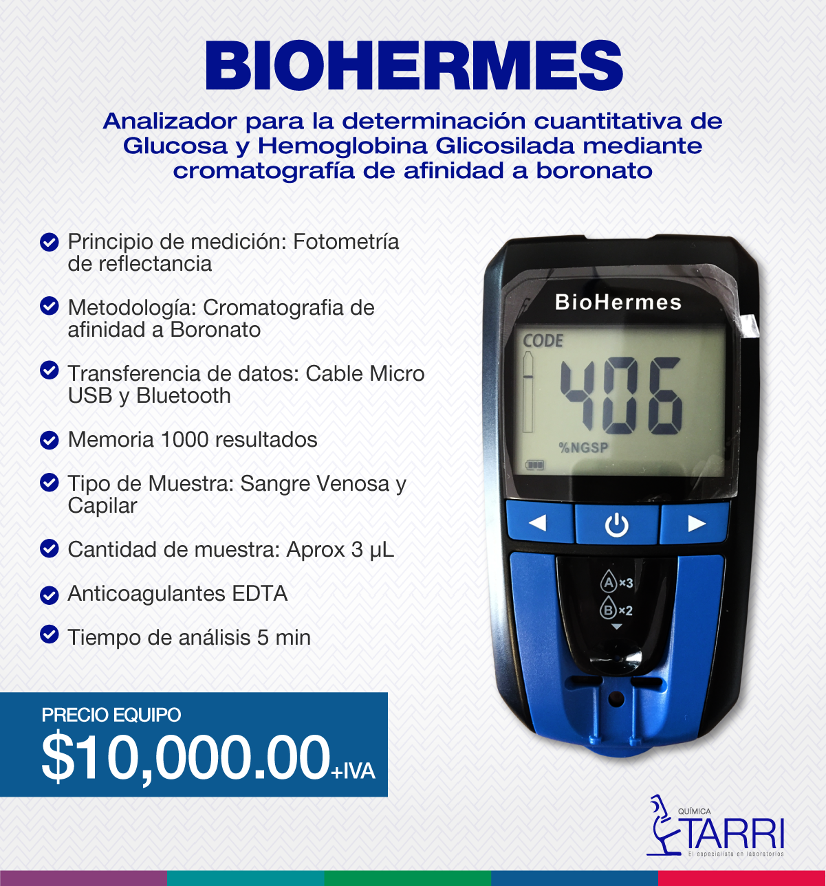 Química Tarri - BioHermes, analizador para la... | Facebook