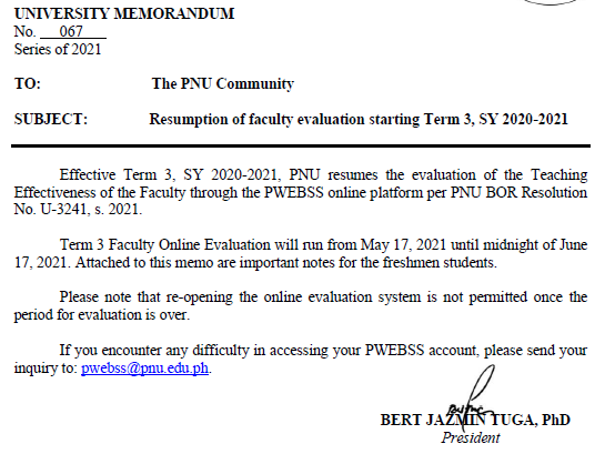 ICYMI | PNU Term 3 faculty... - The Torch Publications