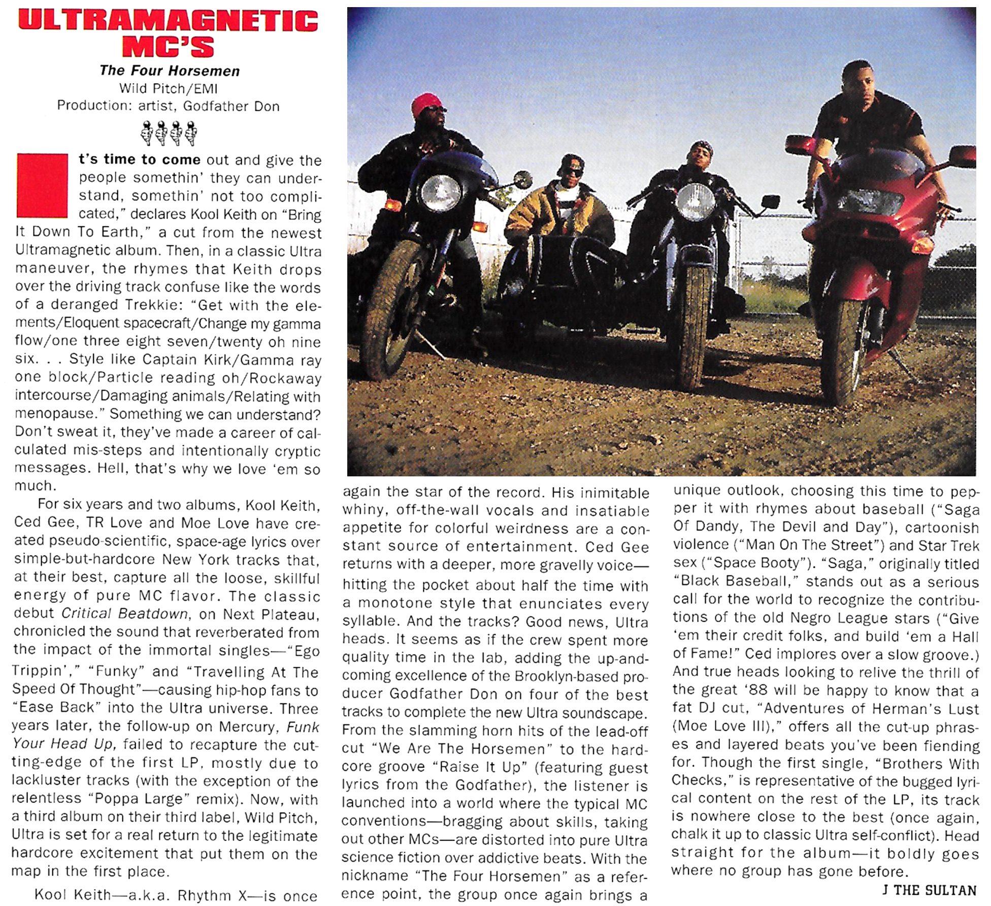 Review of Ultramagnetic MC's 'The Four Horsemen' from the Sep '93