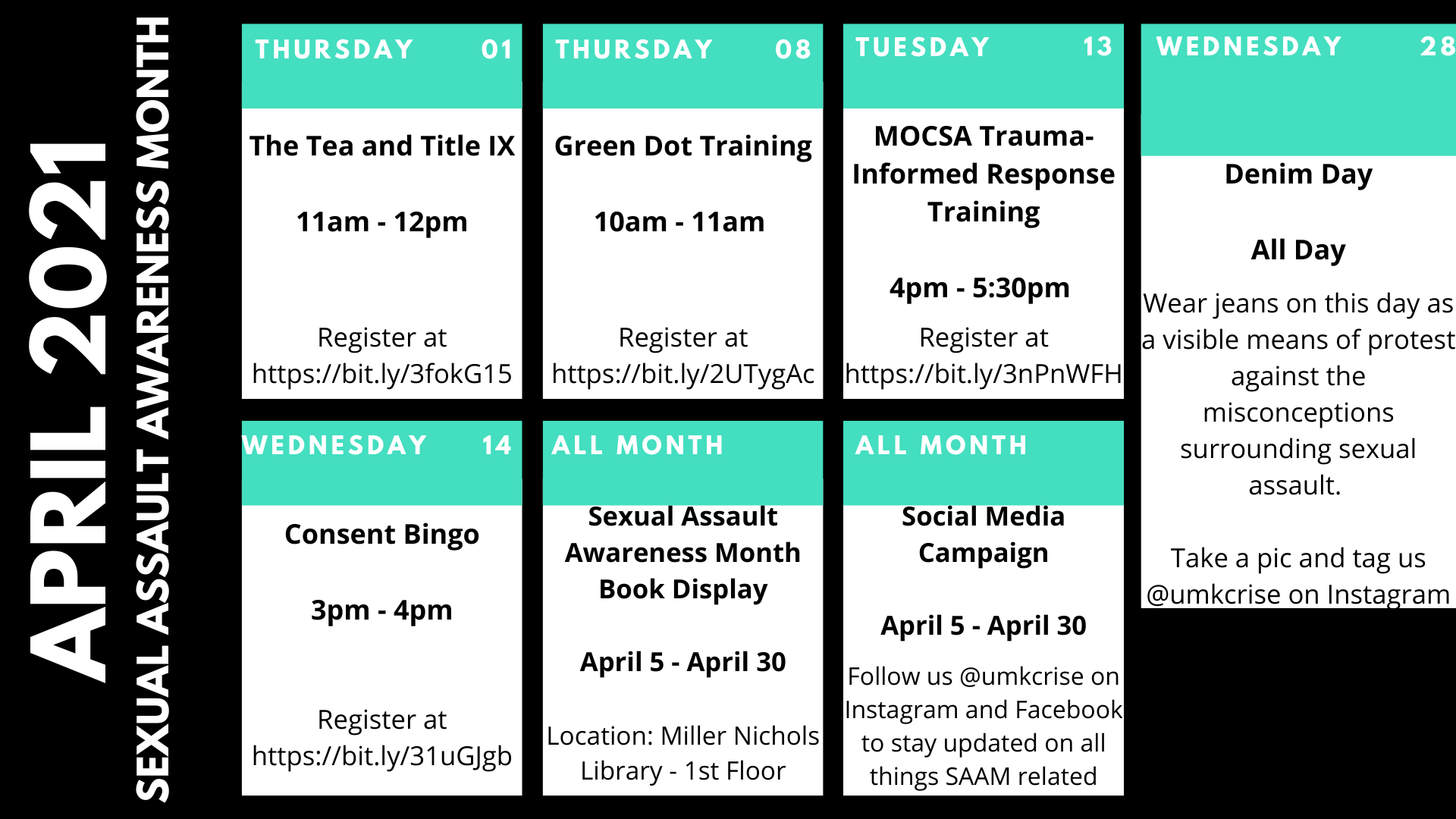 Today marks the beginning of Sexual Assault Awareness Month (aka SAAM ...
