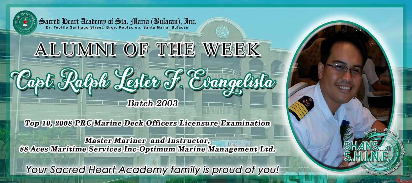 Sacred - We would like to congratulate our Alumni of the Week, Capt ...