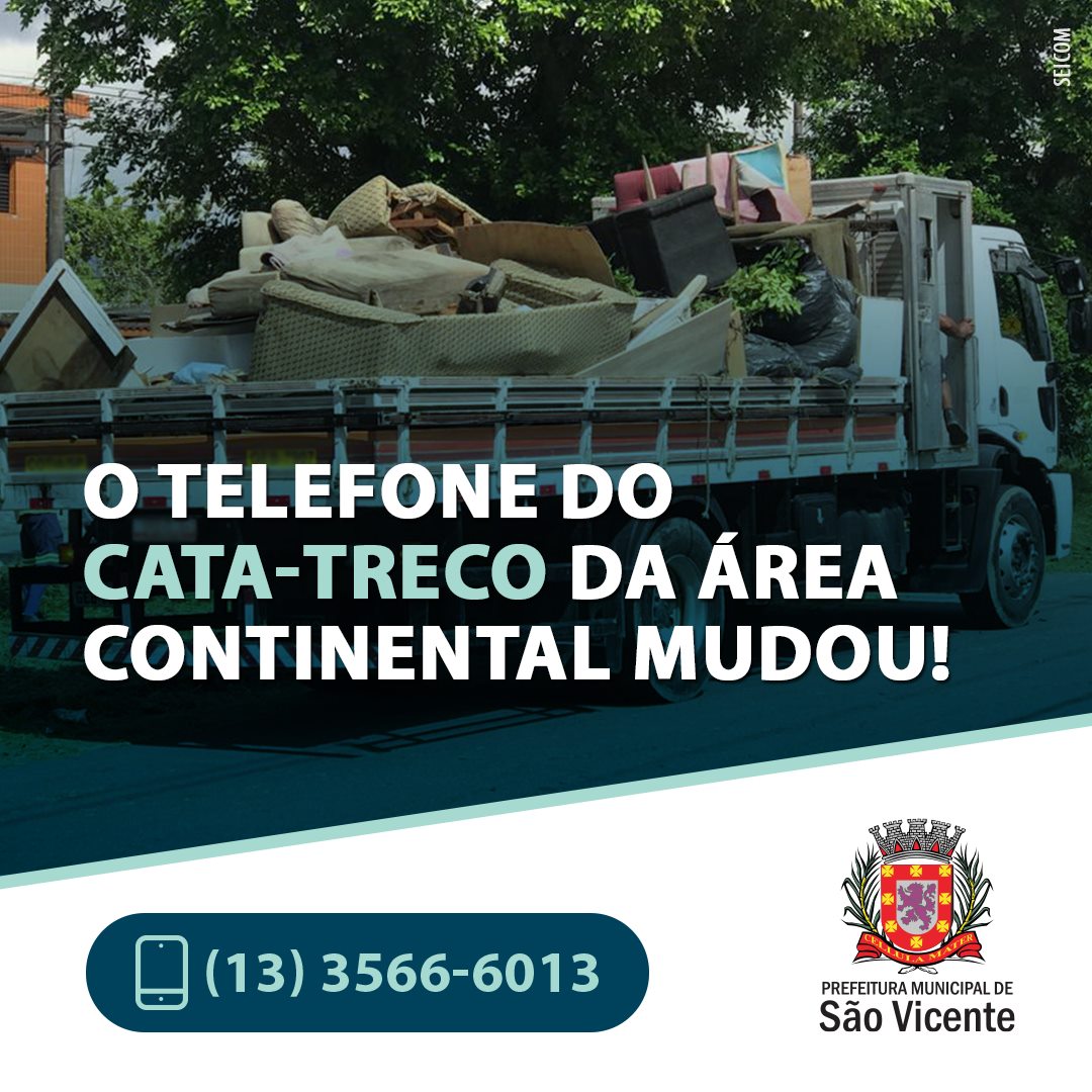 O telefone do Cata-Treco da... - Prefeitura de São Vicente | Facebook