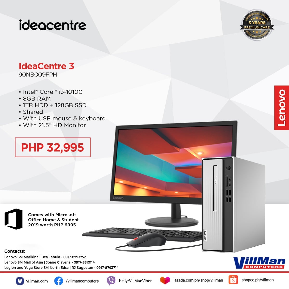 VillMan - The Lenovo IdeaCentre 3i desktop is a compact...