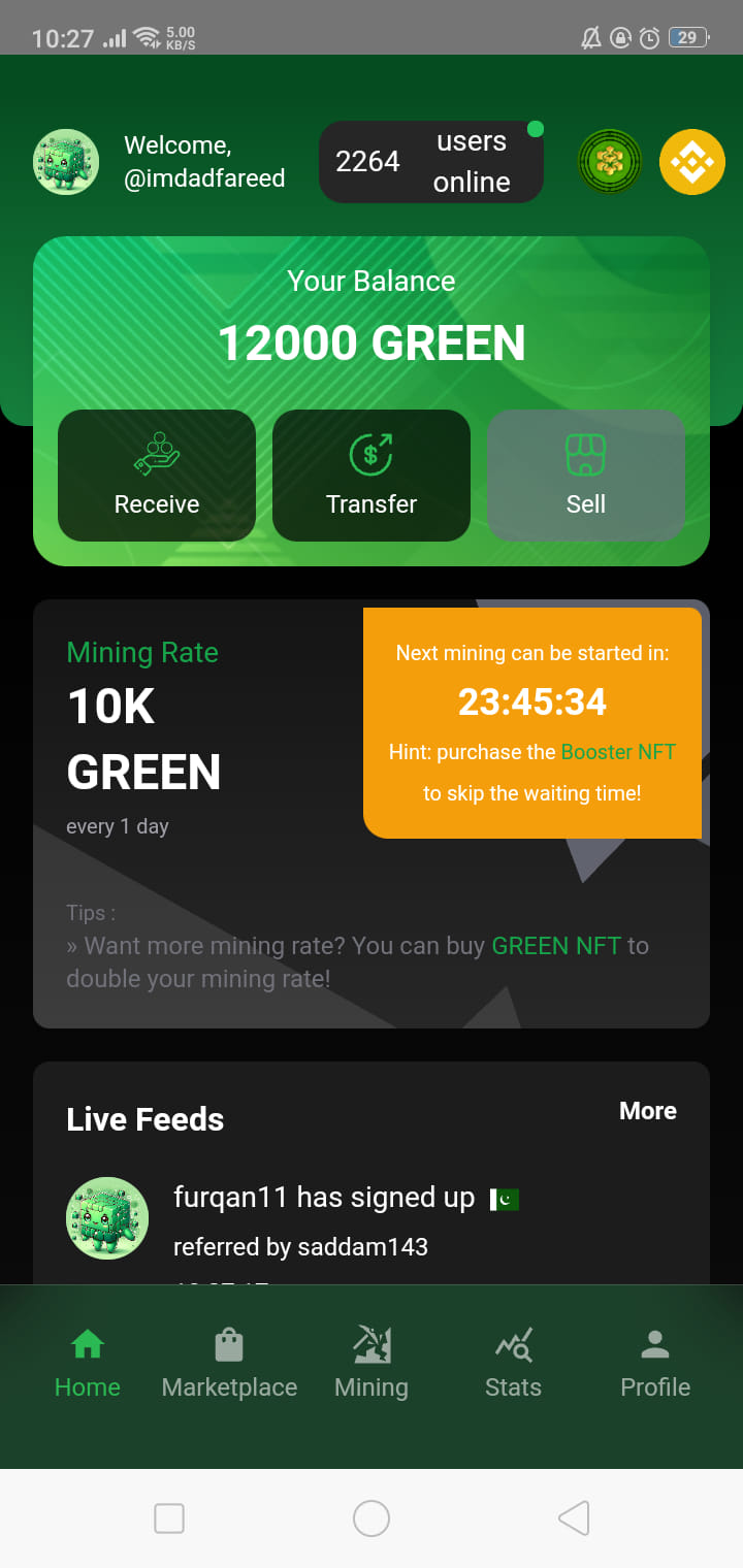 Imdad - New mining project. Joining bonus 2000 token Mining starting ...