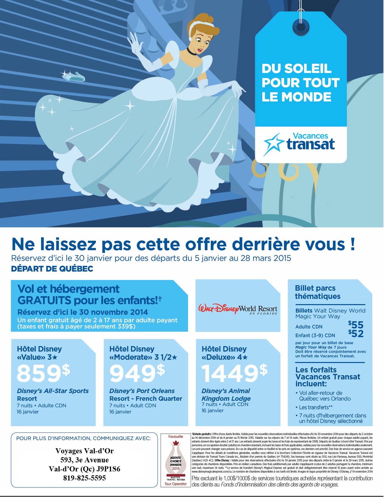 Vivez la féerie Walt-Disney avec vol et... - Voyages Val-d'Or
