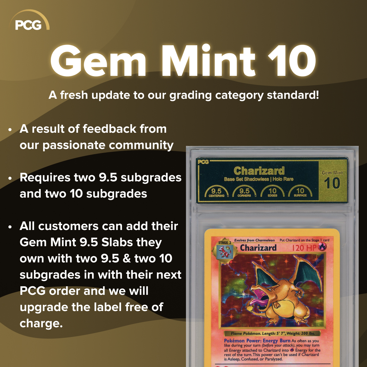 What is the value increase of a PSA 10 gem mint card compared to a
