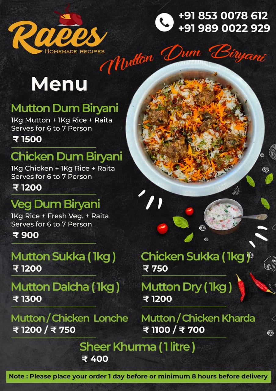 Raees -Homemade Recipes | Kolhapur