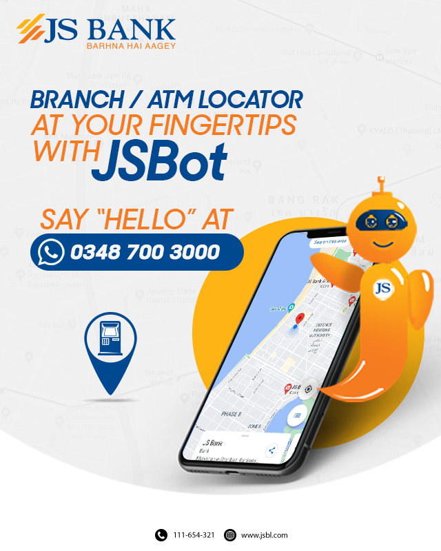 JS Bank - Don't know your nearest JS Bank branch or ATM... | Facebook