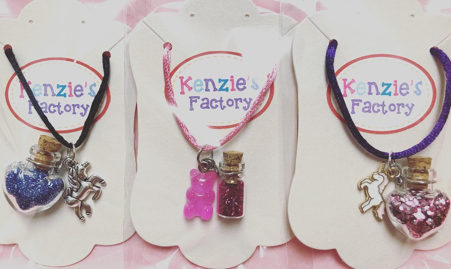 Personalized 'Kenzie' Name Necklace - Stainless Steel, 16" + 2" Chain
