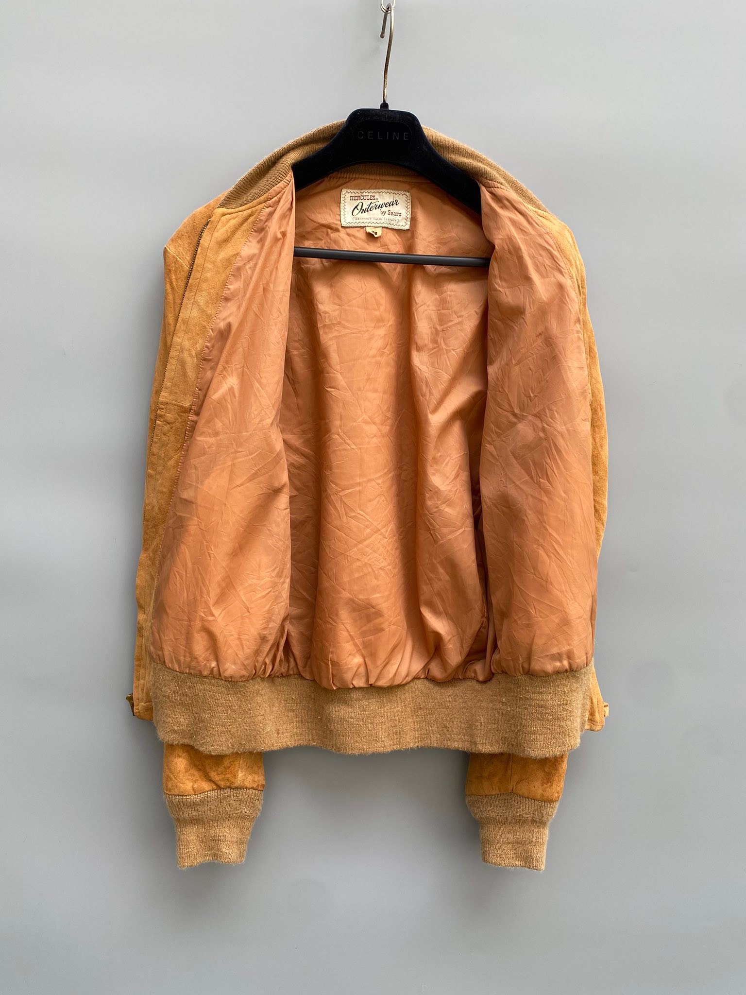 1950s Hercules by Sears Suede Bomber Leather Jacket